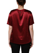 Maroon Royal Crown Dress Queen Painting Silk  T-shirt