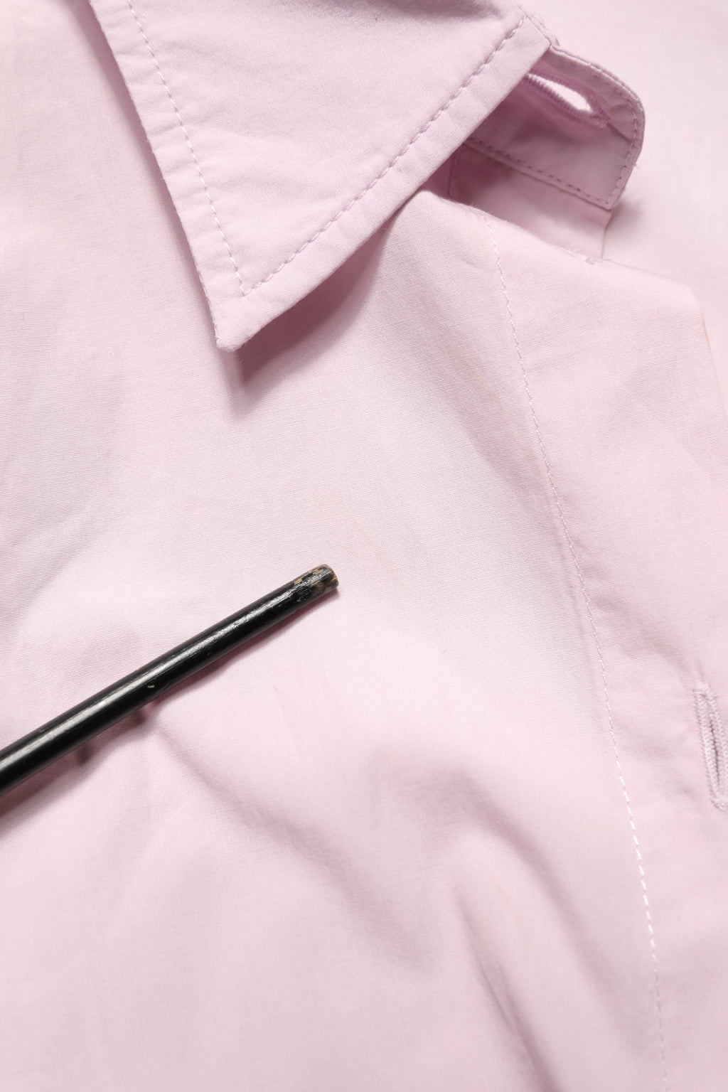LightPink Cotton Collared Buttoned Blouse  Top