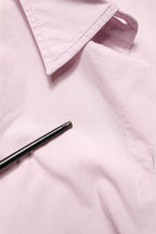 LightPink Cotton Collared Buttoned Blouse  Top
