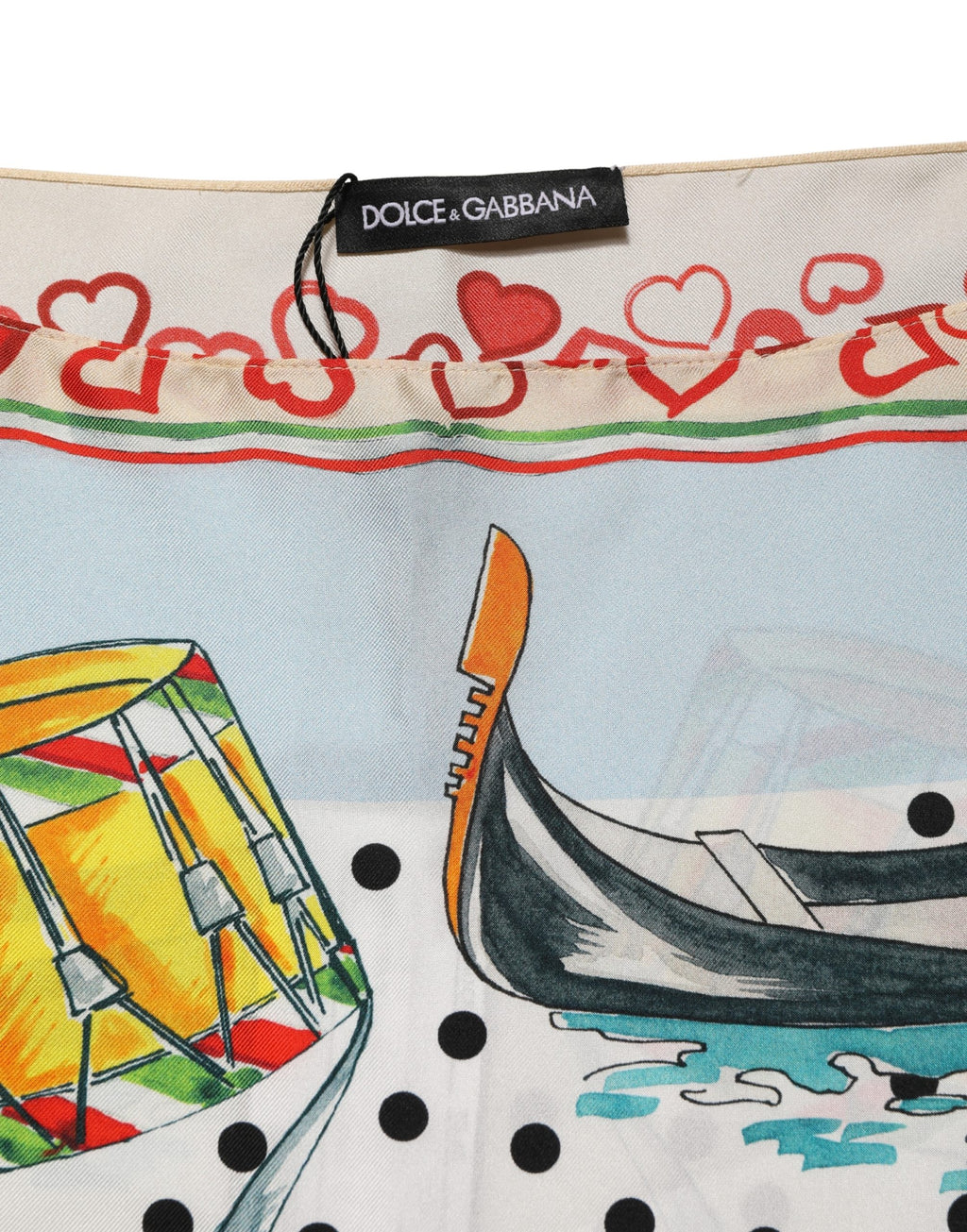 Multicolor Italy Scenes Graphic Silk Top