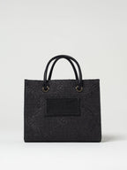 Black Synthetic Tote Bag