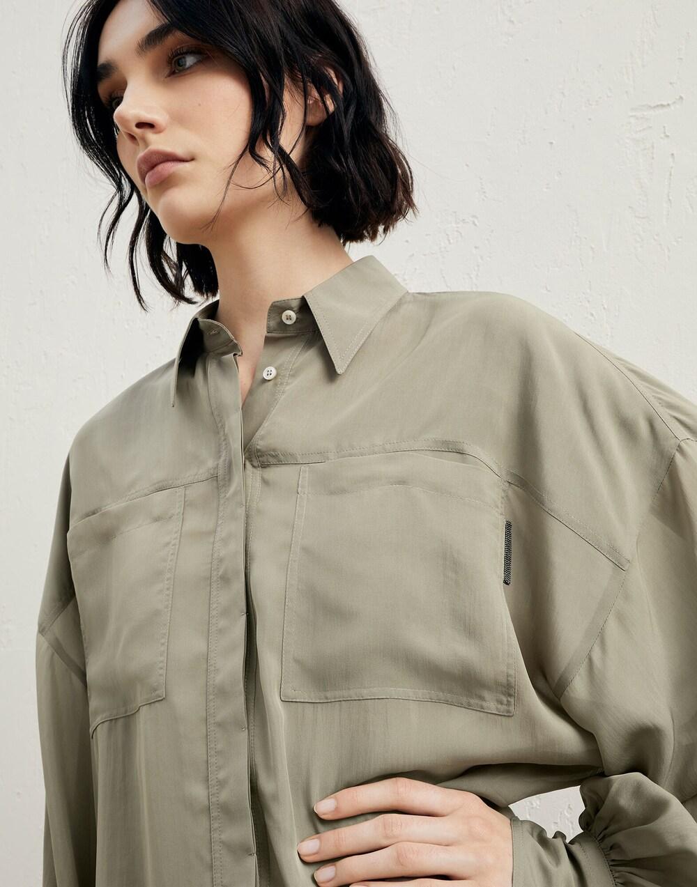 Bicolor Viscose Shirt