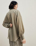 Bicolor Viscose Shirt