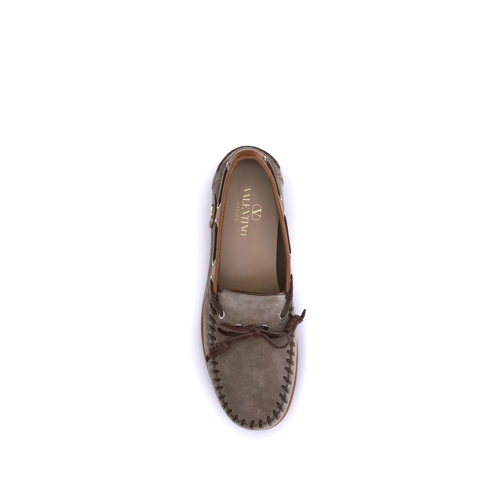 Brown Crust Leather Slip-On Loafers
