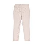 Beige Cotton Casual Pants