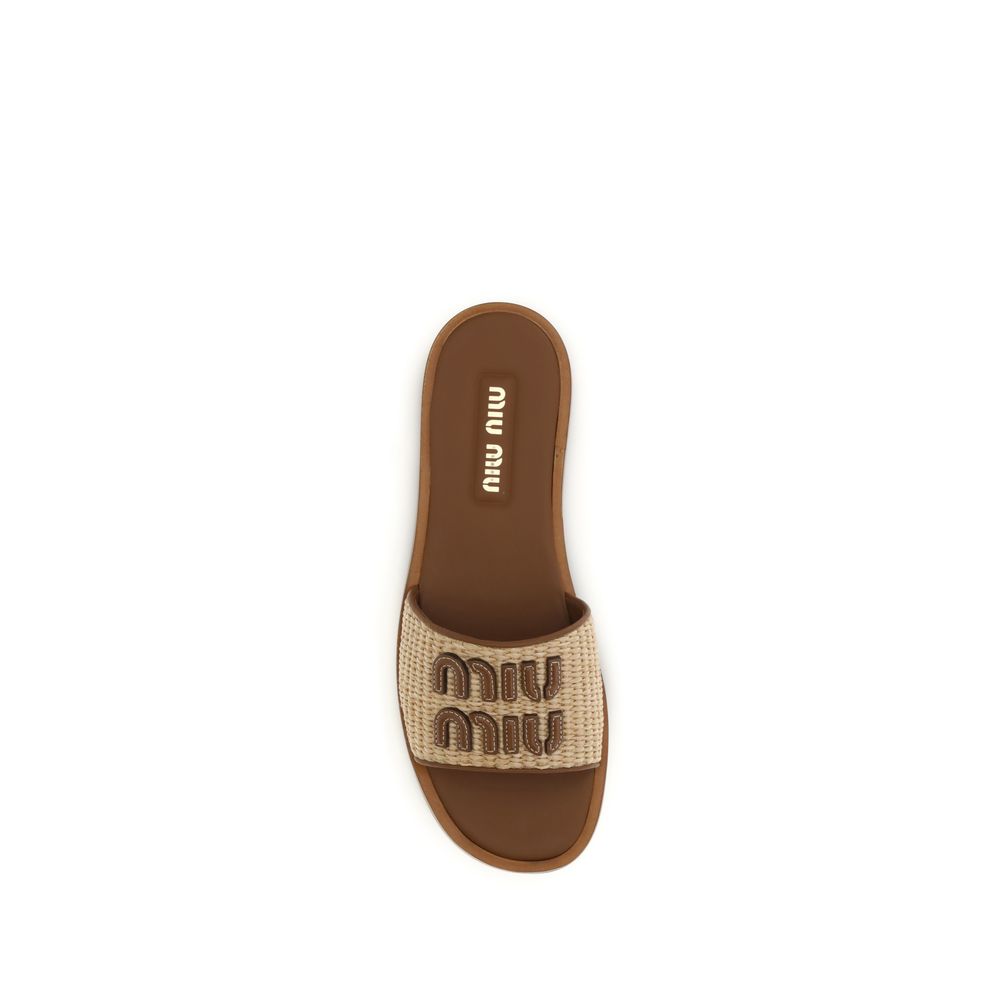 Beige Nylon Slippers