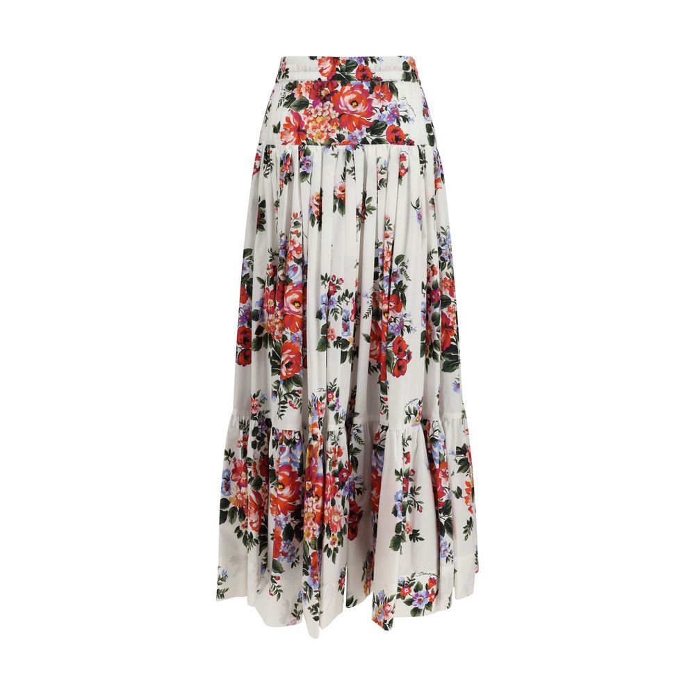 Multicolor Cotton Long Skirt
