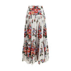 Multicolor Cotton Long Skirt