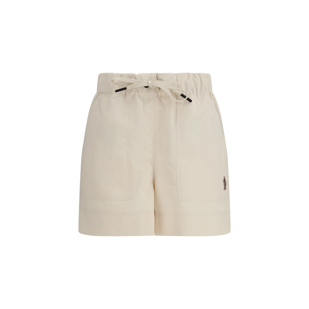 Beige Polyester Bermuda Shorts