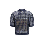 Blue Silk Polo Shirt
