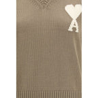 Beige Fleece Wool Sleeveles Sweater