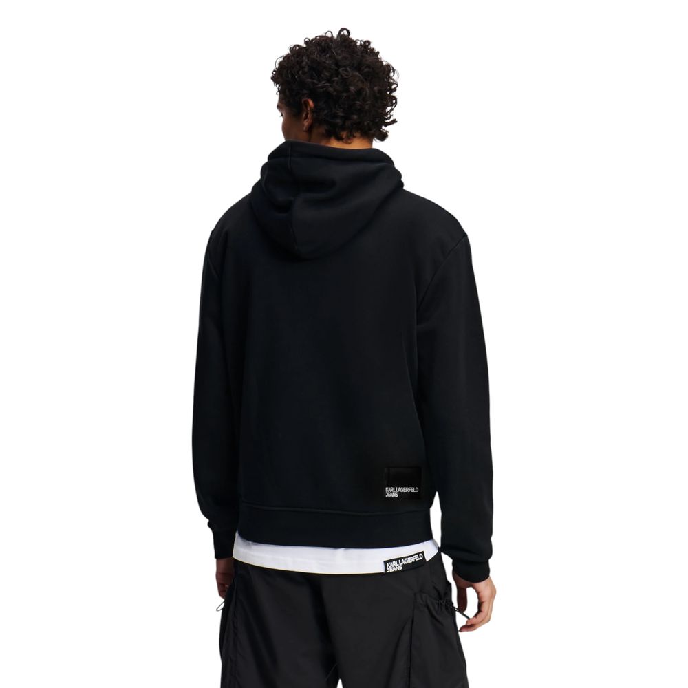 Black Cotton Hoodie