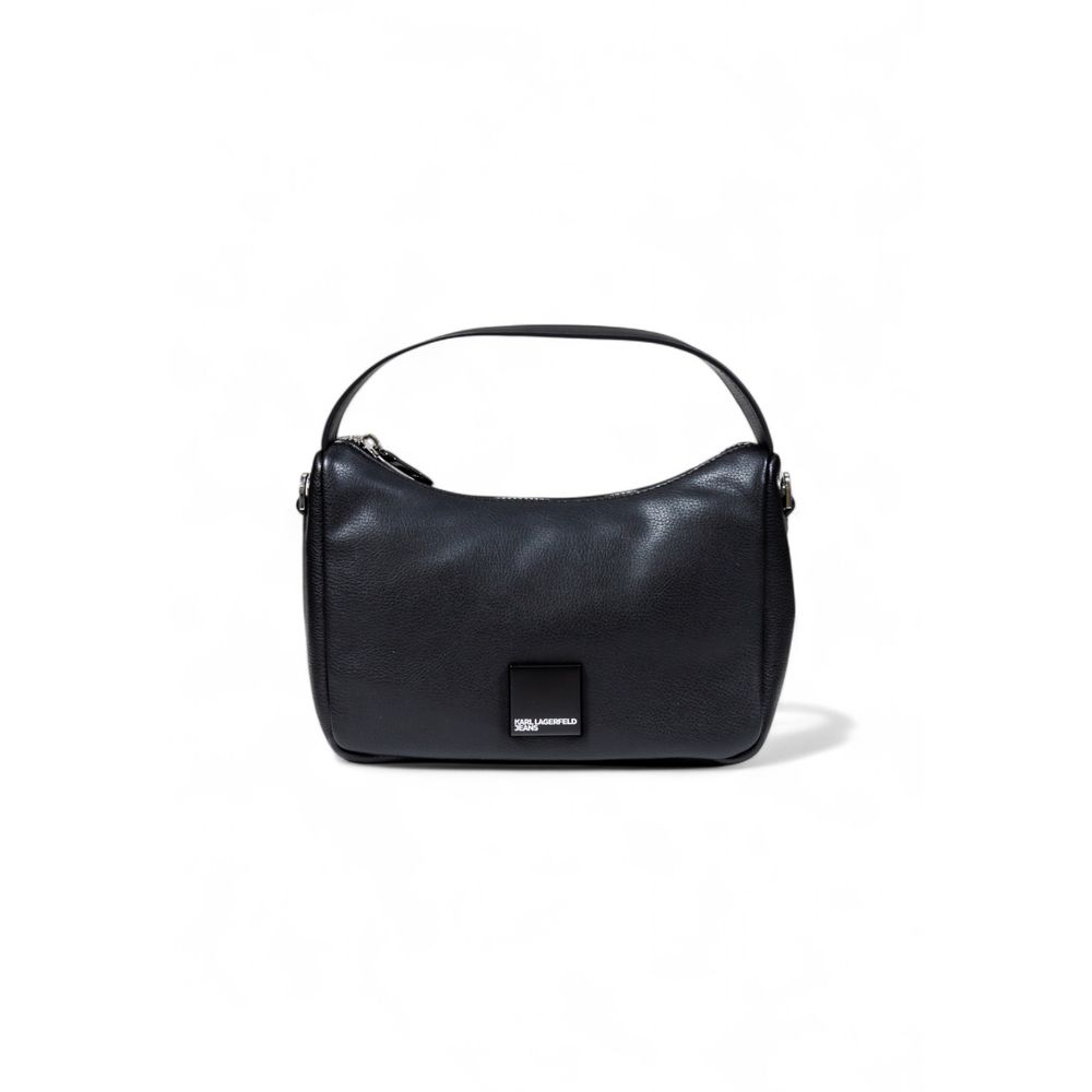 Black Artificial Leather Handbag