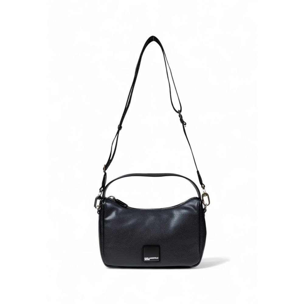 Black Artificial Leather Handbag