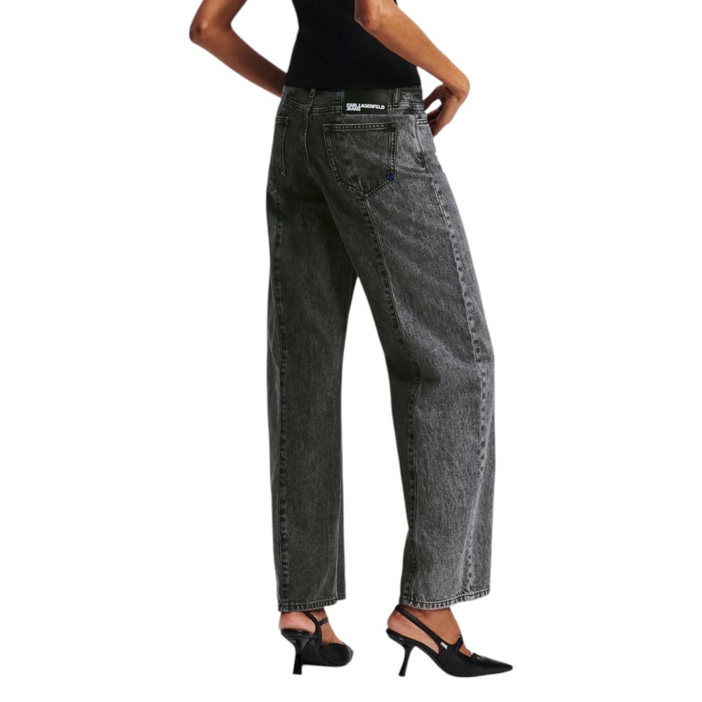 Black Cotton Relaxed Fit Jeans