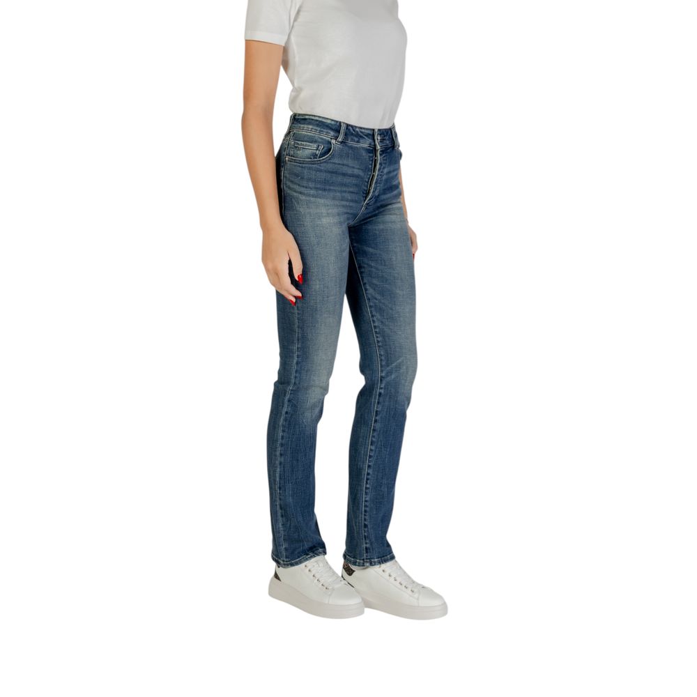 Blue Cotton Skinny Jeans