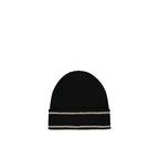 Black Merino Wool Beanie