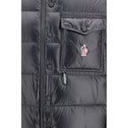 Black Polyamide Sleveless Jacket