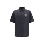 Black Cotton Shortsleeve Shirt