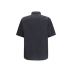 Black Cotton Shortsleeve Shirt