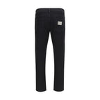 Black Cotton Slim Fit Jeans