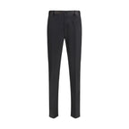 Black Fleece Wool Casual Pants