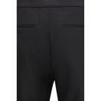 Black Fleece Wool Casual Pants