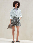 Bicolor Silk Short And Mini Shorts