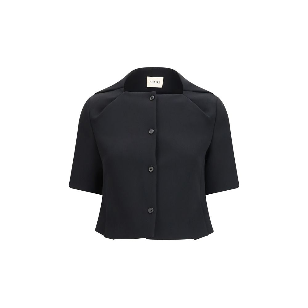 Black Polyester Biker Jacket