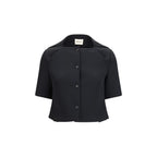 Black Polyester Biker Jacket