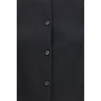 Black Polyester Biker Jacket