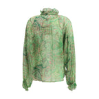 Bicolor Silk Pattern Shirt