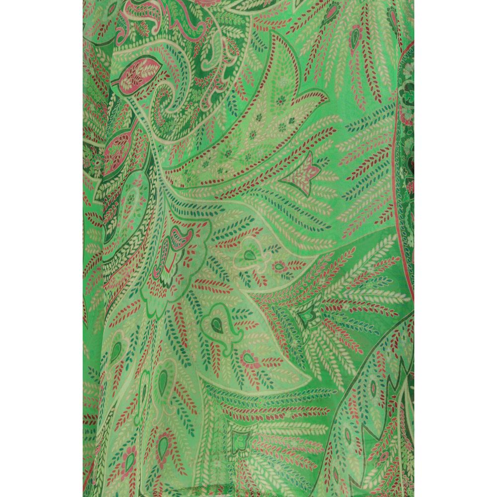 Bicolor Silk Pattern Shirt