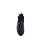 Black Calf Leather Bos Taurus Platform Sneakers