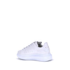 White Calf Leather Bos Taurus Platform Sneakers