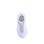 White Calf Leather Bos Taurus Platform Sneakers