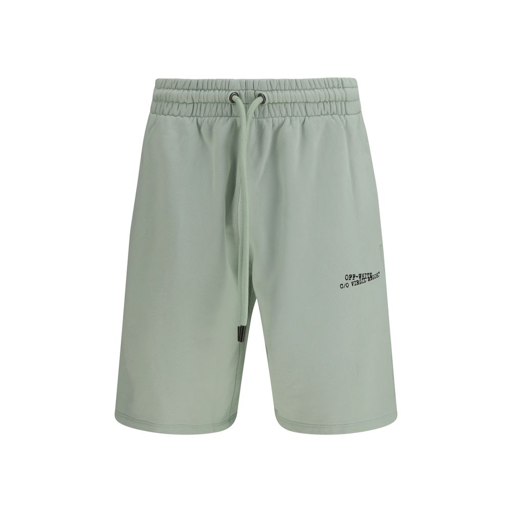 Bicolor Cotton Bermuda Shorts