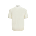 Beige Silk Polo Shirt