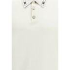 Beige Silk Polo Shirt