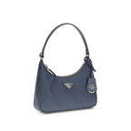 Blue Recycled Polyamide Shoulder Bag