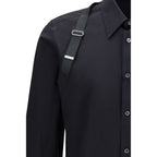 Black Cotton Dress Shirt