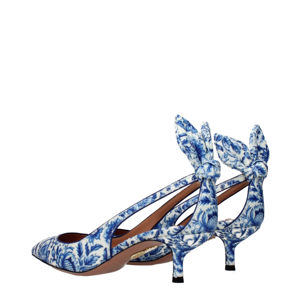 Blue Paillettes Pumps