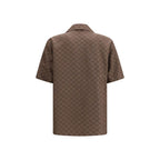 Brown Linen Shortsleeve Shirt