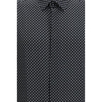 Black Silk Pattern Shirt