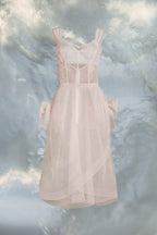 Multicolor Fibres Midi Dress