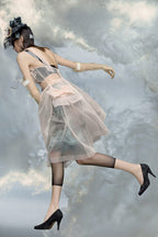 Multicolor Fibres Midi Dress