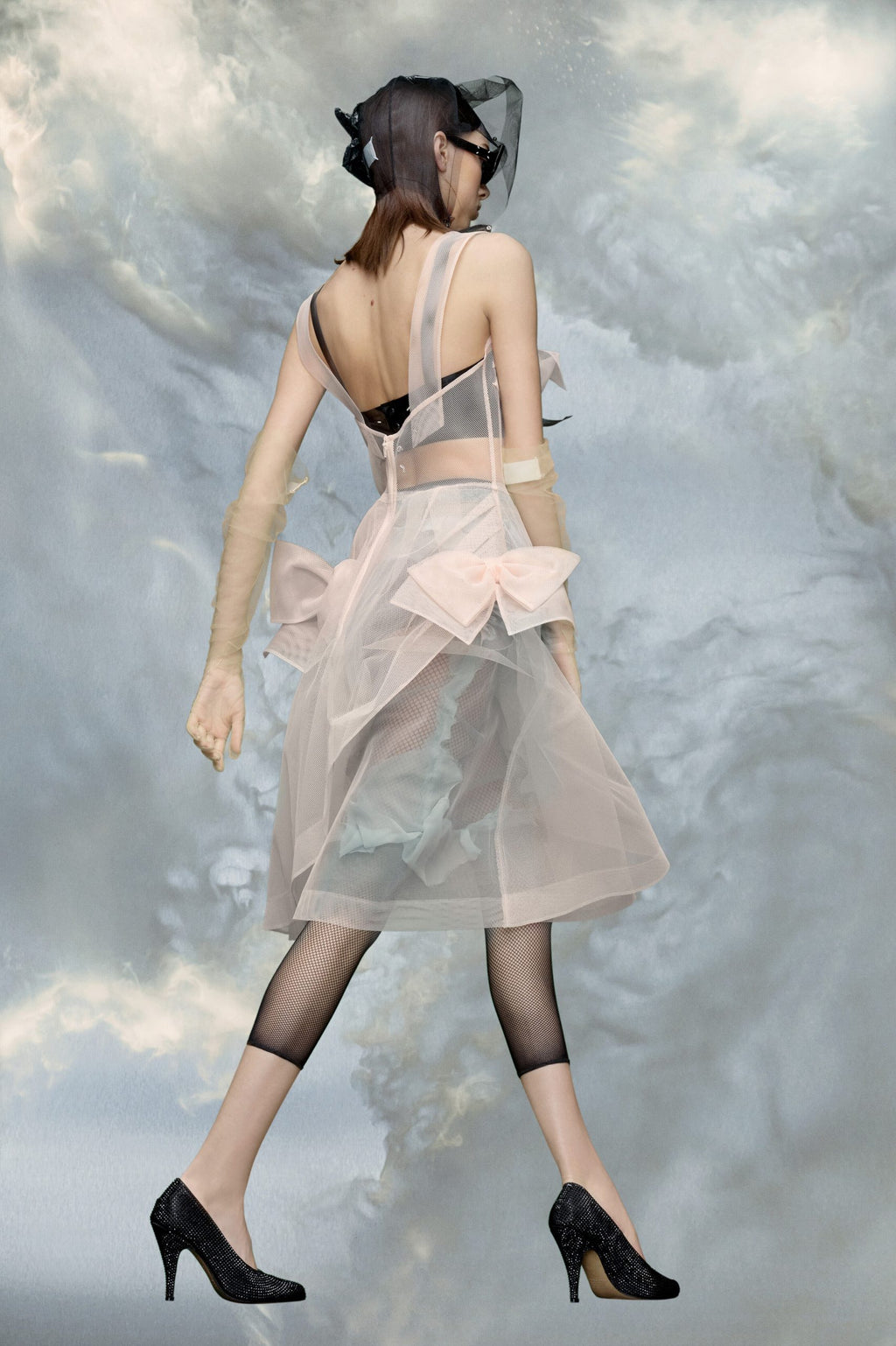 Multicolor Fibres Midi Dress