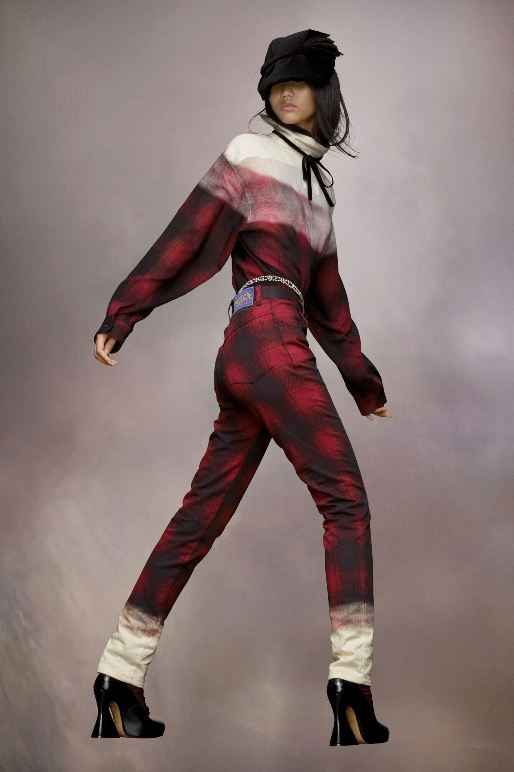 Black And White Fibres Casual Pants