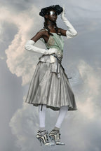 Gray Fibres Midi Skirt