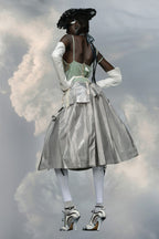 Gray Fibres Midi Skirt